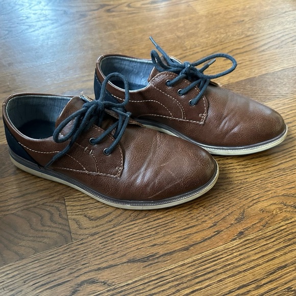 Kids Mens Brown Leather Shoes size 5 - Picture 6 of 12